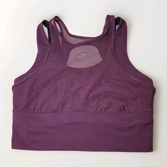 Lululemon Double Tap Bra II Purple Yoga Workout Size 6 S Wicking Medium Support - Picture 3 of 5